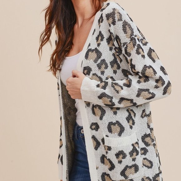 Leopard Print Lightweight Cardigan - Picture 2 of 10